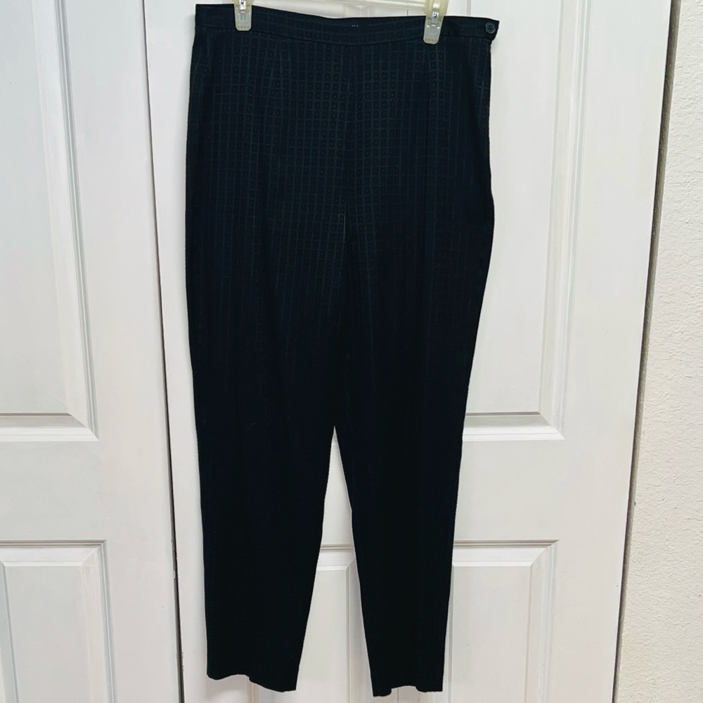 Josephine Chaus Block Textured Black Dress Pants Size 14